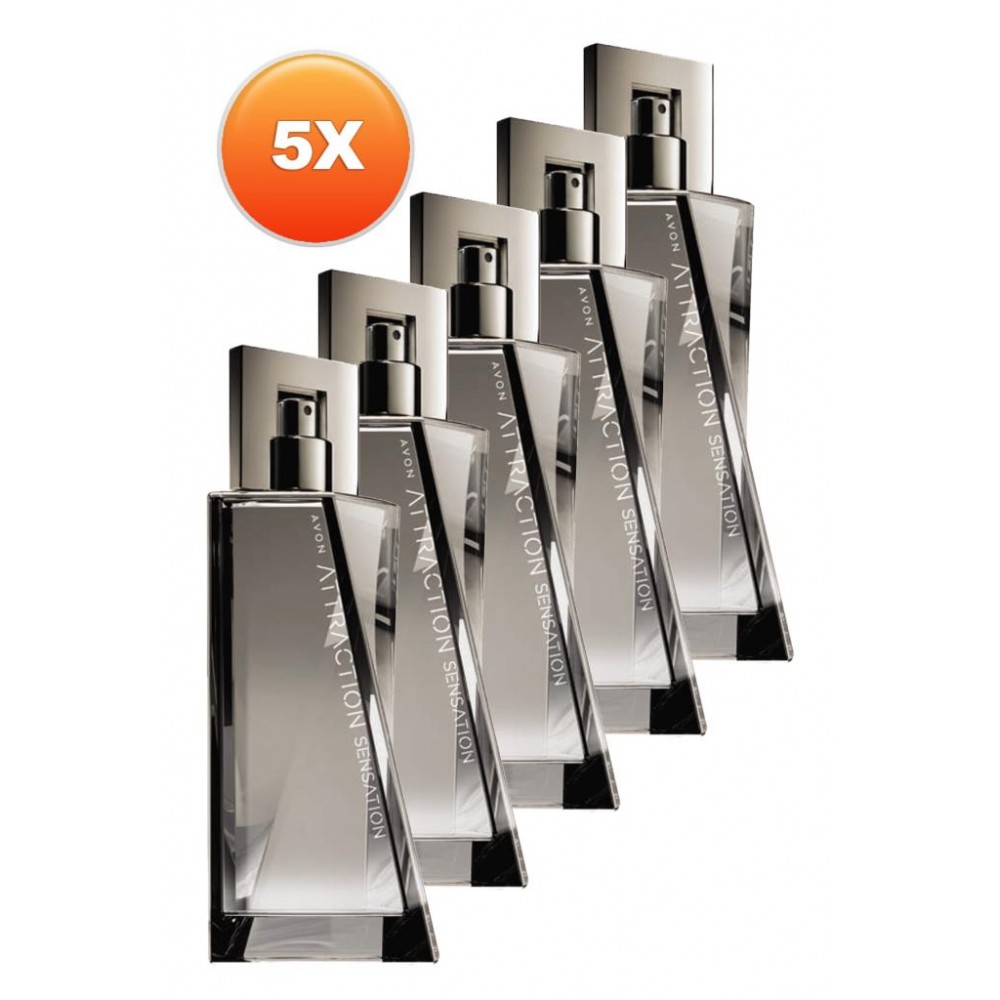 Avon Attraction Sensation Erkek Parfüm Edt 75 Ml. Beşli Set Avon Attraction Sensation Erkek Parfüm Edt 75 Ml. Beşli Set