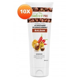 Avon Nature Pro At Kestanesi ve Kırmızı Biberli Balsam 250 Ml. Onlu Set